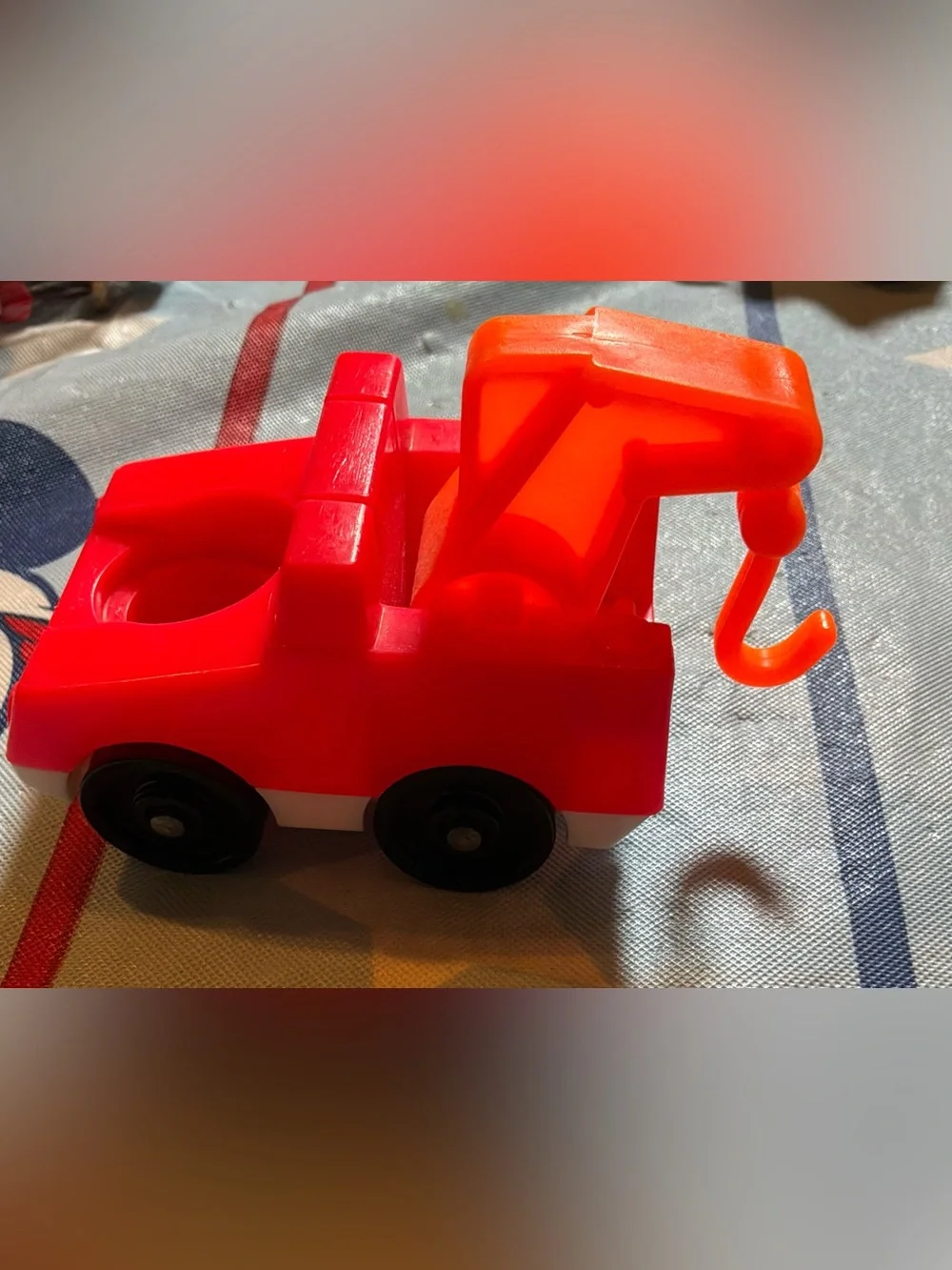 Vintage fisher price tow truck little people -preowned
